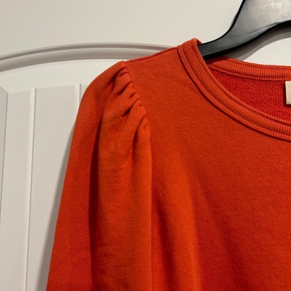 Universal Thread Coral Orange Puff Sleeve Sweater Women’s Size XS - Picture 5 of 5